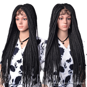 Chorliss Wholesale Synthetic Hair Wigs Glueless Braided Lace Frontal Wigs Vendor Afro Perruque Tresse Long Braided Lace Wigs